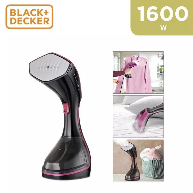 Black + Decker Digital Garment Steamer with Attachments, 240 ml