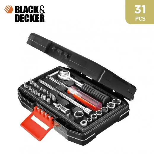 Black Decker Automobile Maintenance Set 31PC Black