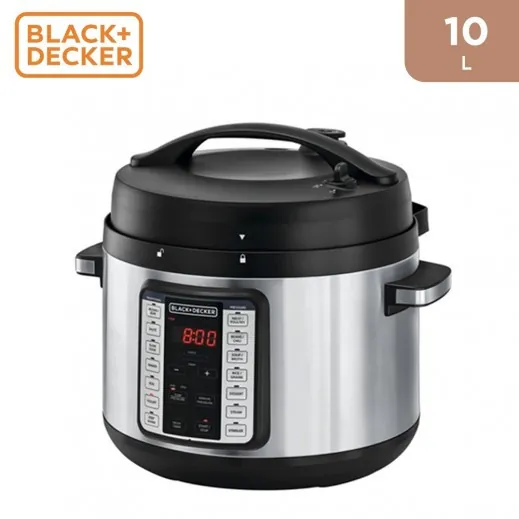 Black Decker Smart Electric Pressure Rice Cooker with Steam 10 L